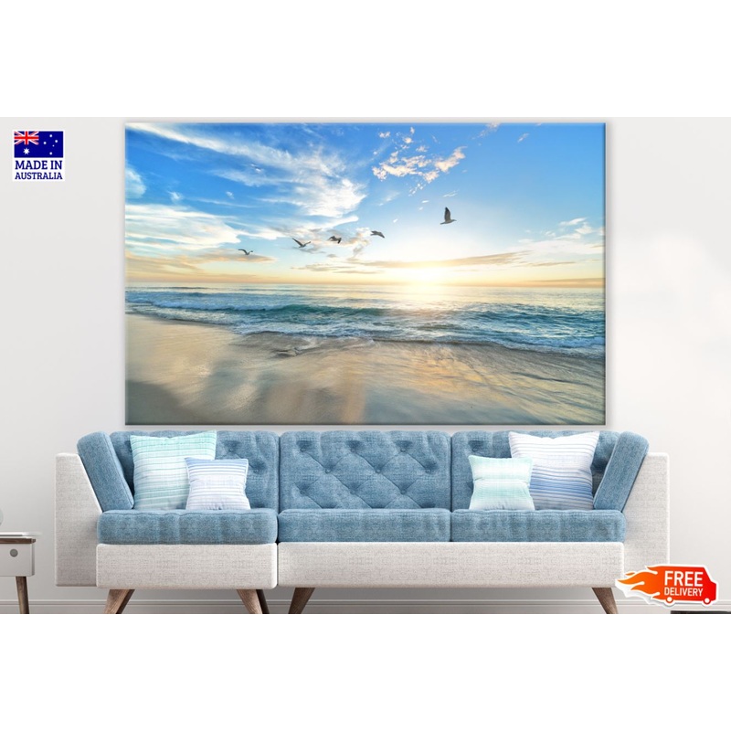 Bird Over Sea Scenery Photograph Print 100% Australian Made