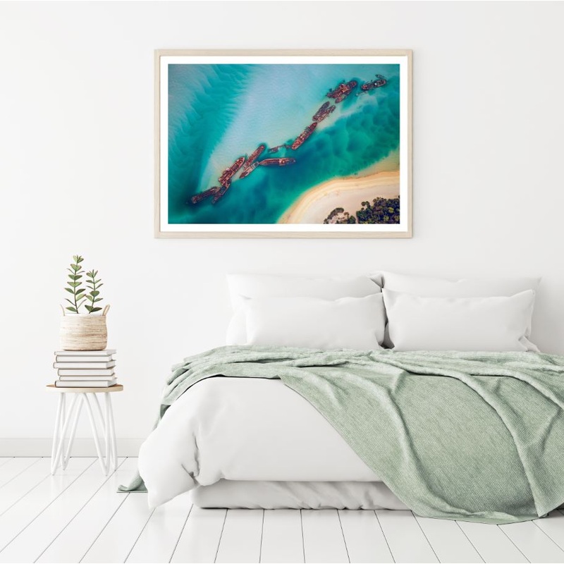 Sunken Ships Aerial View Scenery Home Decor Premium Quality Poster Print Choose Your Sizes
