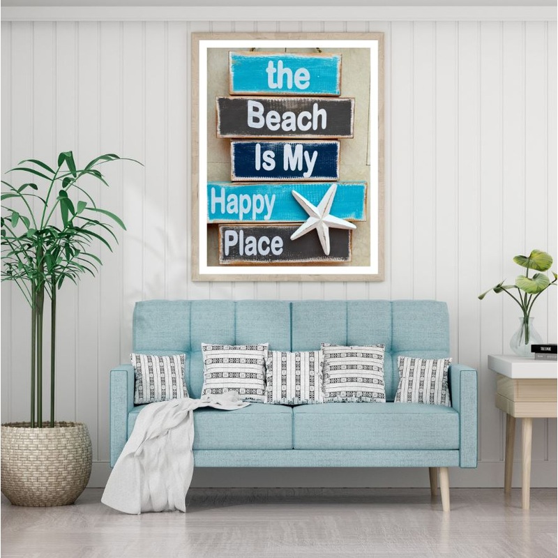 Wooden Beach Quote Photograph Home Decor Premium Quality Poster Print Choose Your Sizes