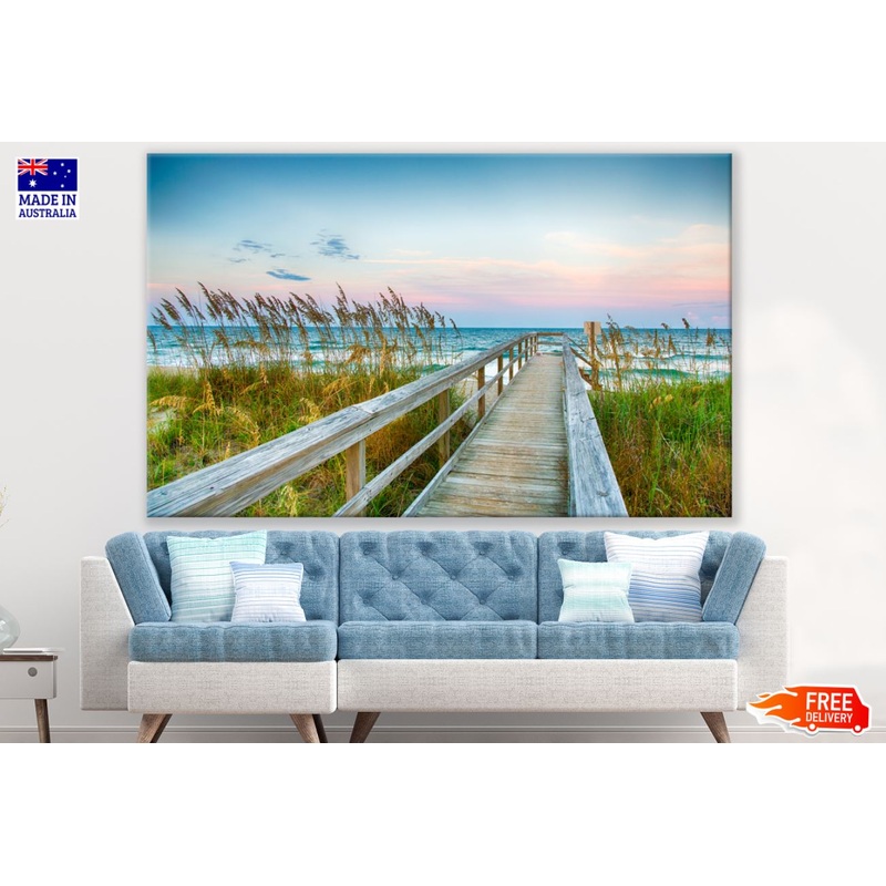 Wooden Bridge to Sea Photograph Print 100% Australian Made