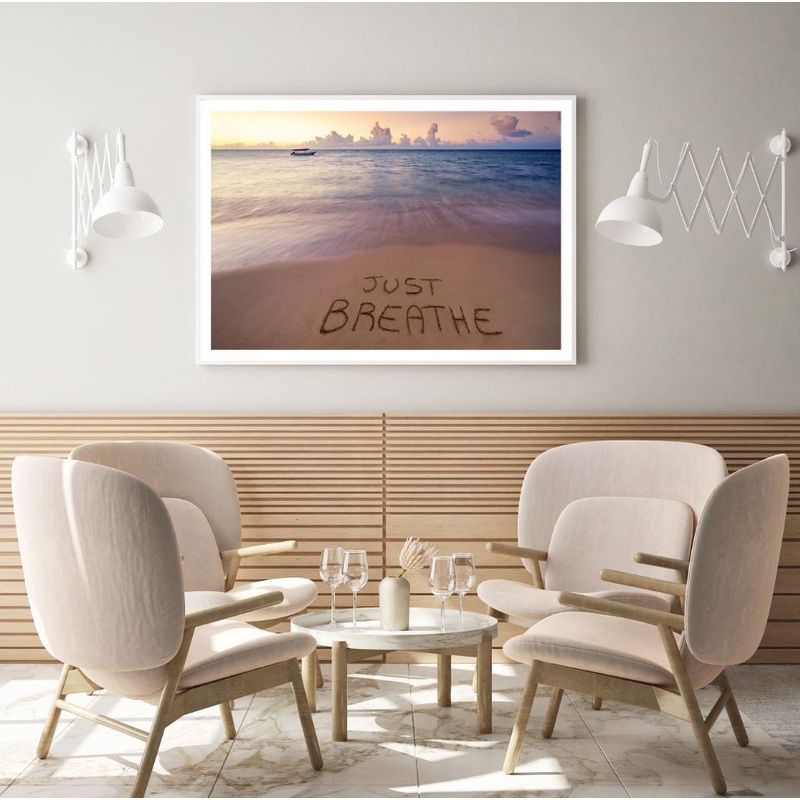 Writing on Shore Photograph Home Decor Premium Quality Poster Print Choose Your Sizes