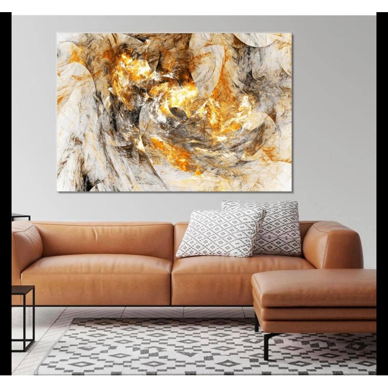 Abstract Gold & Yellow stunning art Print 100% Australian Made