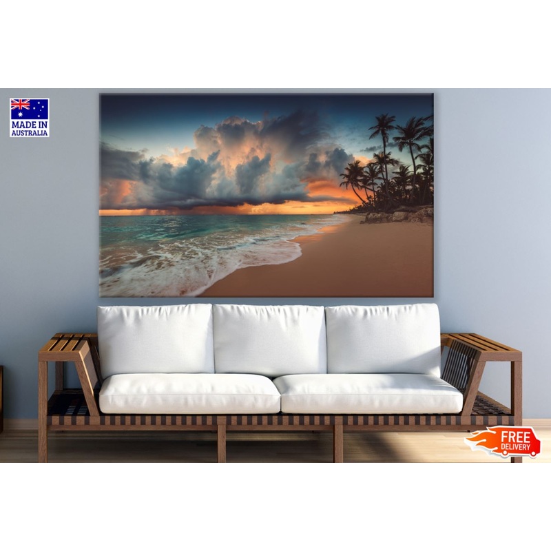 Sunset Sky Over Sea Photograph Print 100% Australian Made