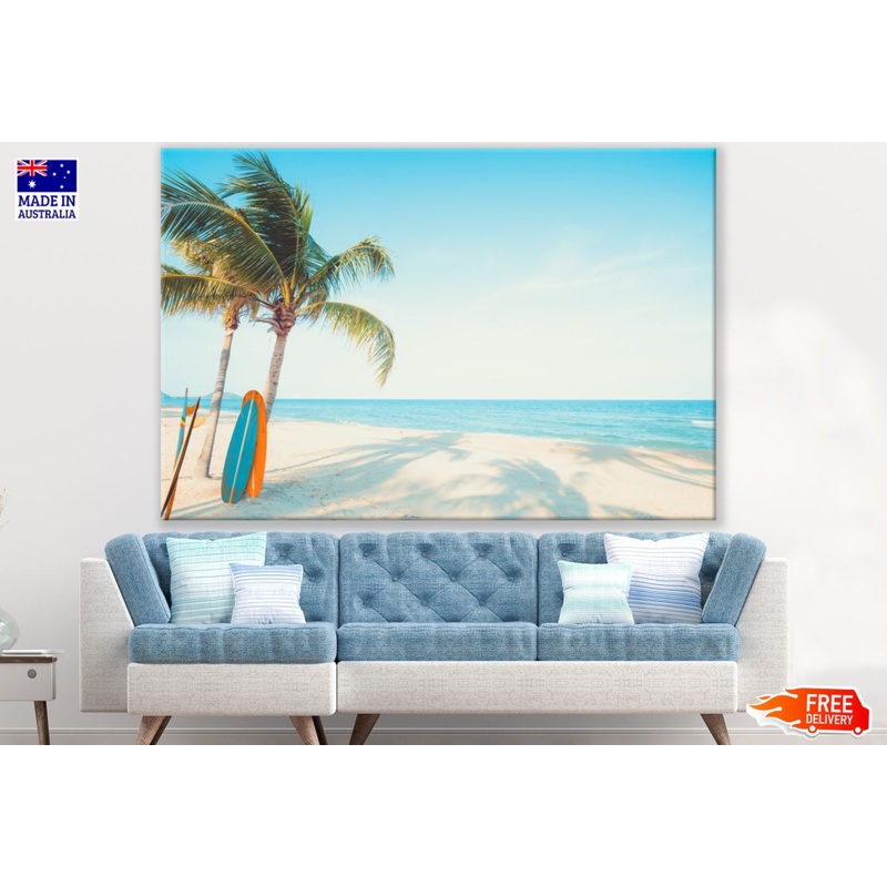 Surf Board Near Sea Photograph Print 100% Australian Made