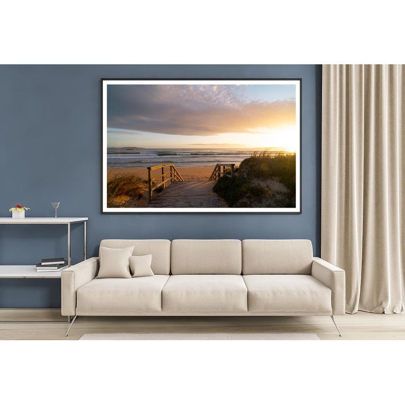 A Wooden Bridge Leads to The Beach Home Decor Premium Quality Poster Print Choose Your Sizes (Copy)