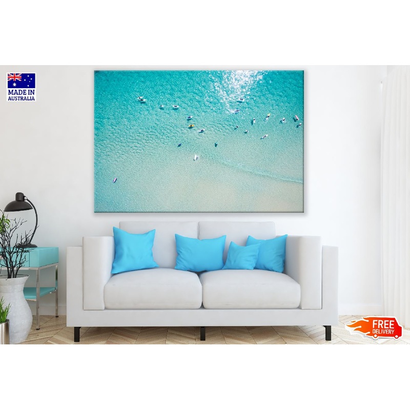 Beach on Surfboards Aerial View Photograph Print 100% Australian Made