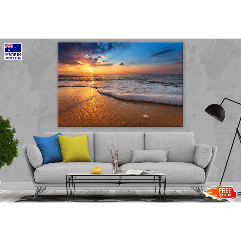 Beach view From Shore Sunset Photograph Print 100% Australian Made