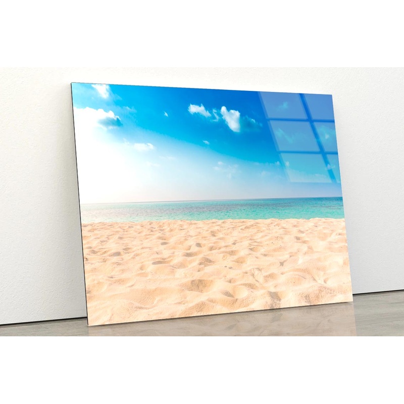 Beautiful Beach and Tropical Sea Acrylic Glass Print Tempered Glass Wall Art 100% Made in Australia Ready to Hang