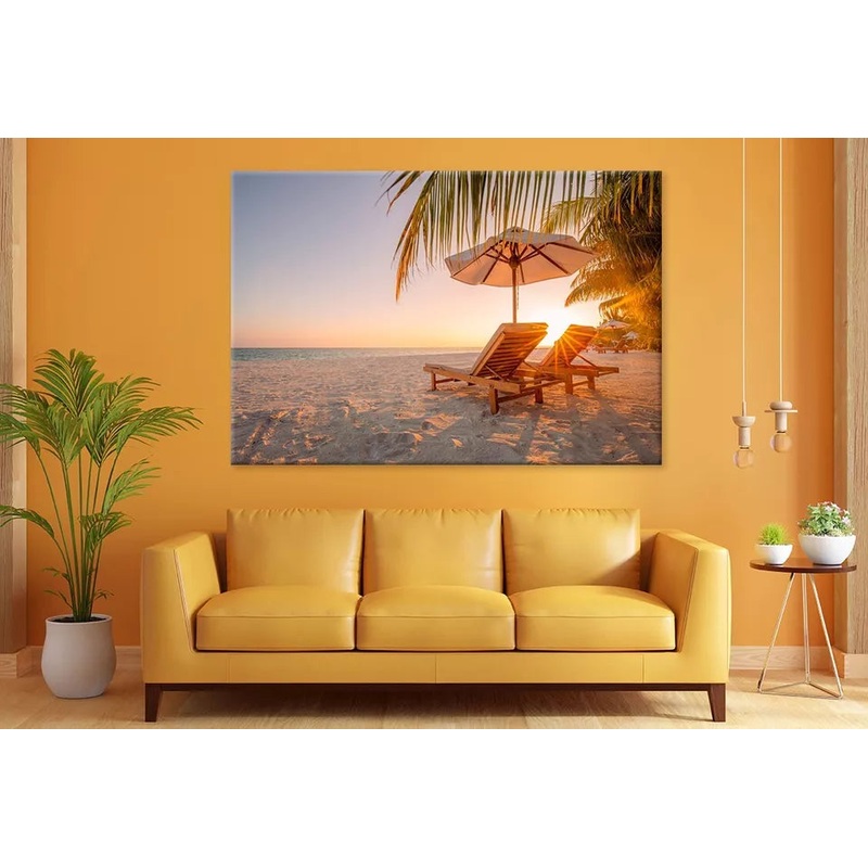Beautiful Tropical Sunset Scenery Wall Art Decor 100% Australian Made