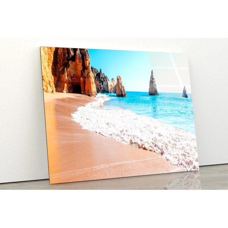 Summer Sandy Beach  Acrylic Glass Print Tempered Glass Wall Art 100% Made in Australia Ready to Hang