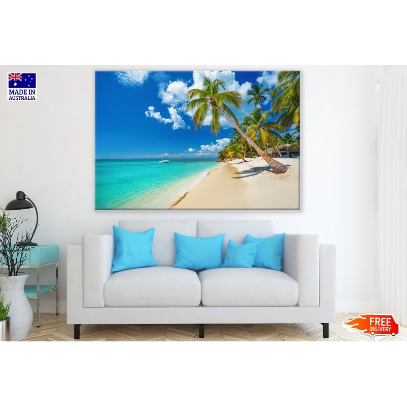 Tropical Beach in Punta Cana, Dominican Republic Print 100% Australian Made