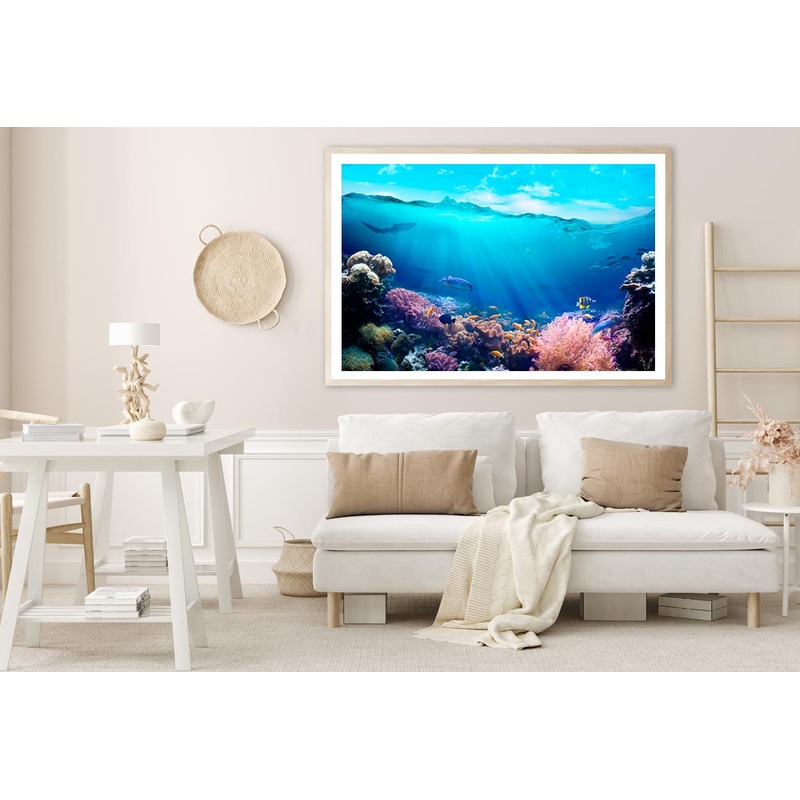 Underwater View of The Coral Reef Home Decor Premium Quality Poster Print Choose Your Sizes