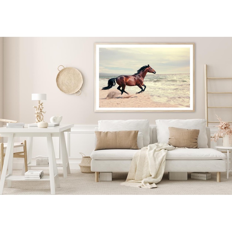 Wonderful Marine & Running Horse Home Decor Premium Quality Poster Print Choose Your Sizes