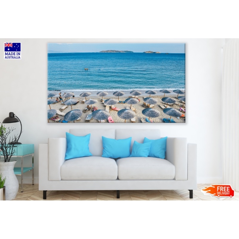 Beach Huts & Sea Sky View Print 100% Australian Made