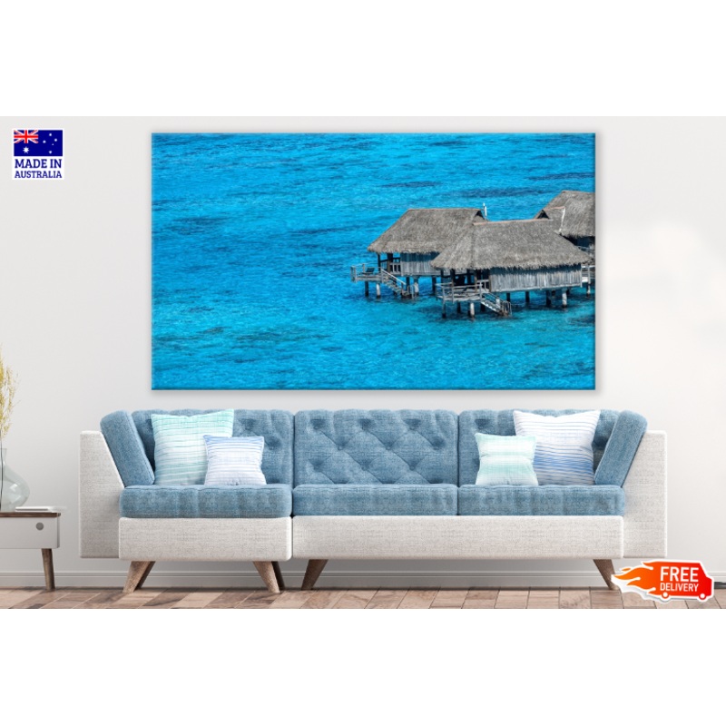 Beach Resort & Sea Aerial View Print 100% Australian Made
