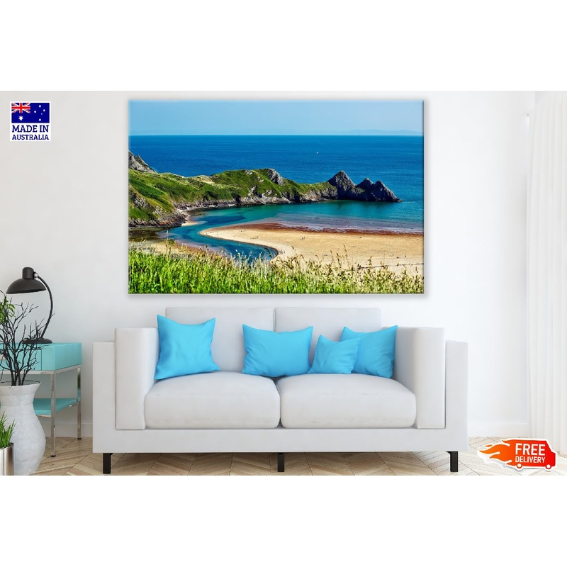 Three Cliffs Bay View Photograph England Print 100% Australian Made