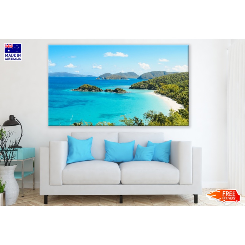 Trees & Sea Aerial View Print 100% Australian Made