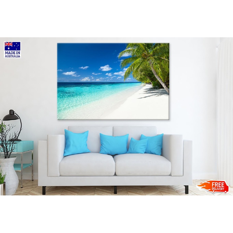Tropical Beach with Palm Trees Photograph Print 100% Australian Made