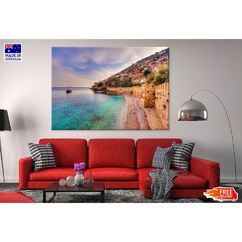 Alanya Town Sea Photograph Turkey Print 100% Australian Made