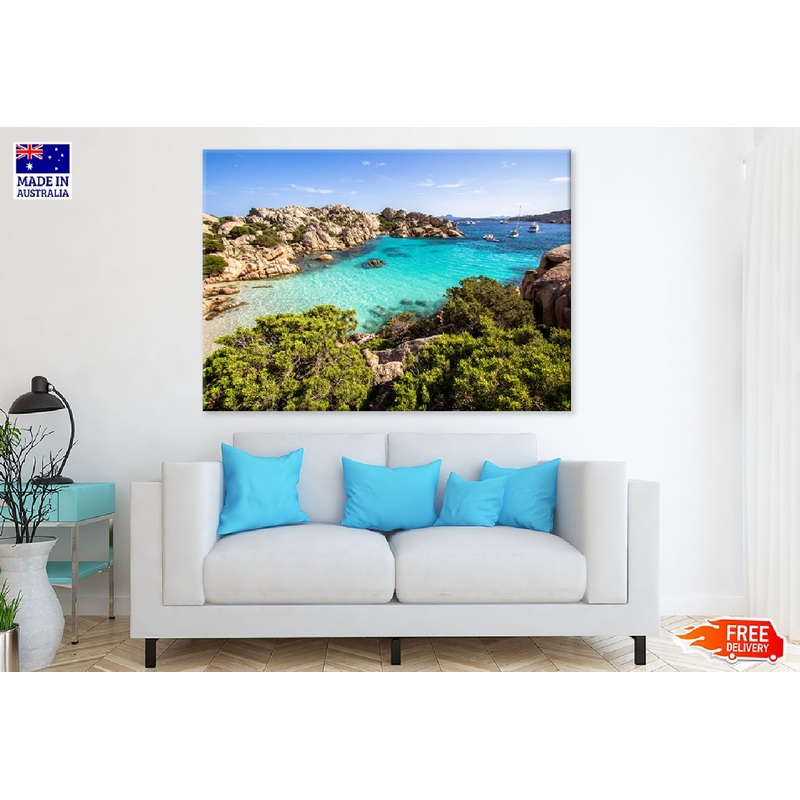 Beach of Cala Coticcio Photograph Print 100% Australian Made
