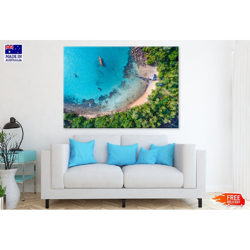Blue Turquoise Water Sea Island Photograph Print 100% Australian Made