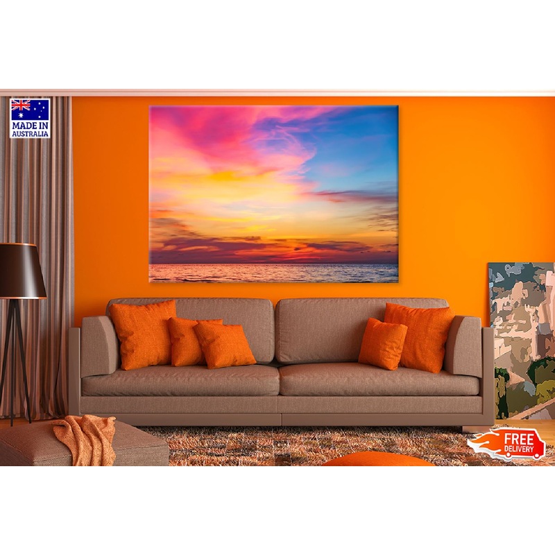 Tropical Sea Sunset with Sky View Photograph Print 100% Australian Made