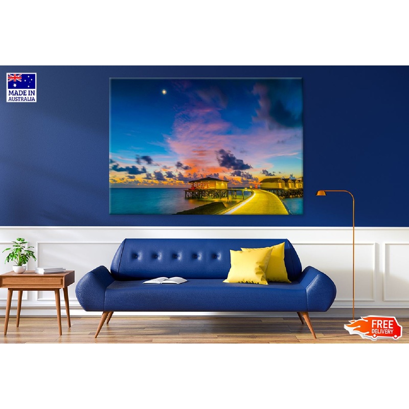 Atoll Ocean Resort Night View Photograph Print 100% Australian Made