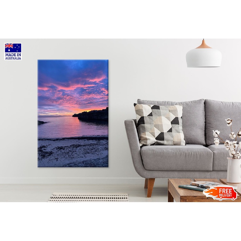 Sunset at Beach Scenery View Photograph Print 100% Australian Made