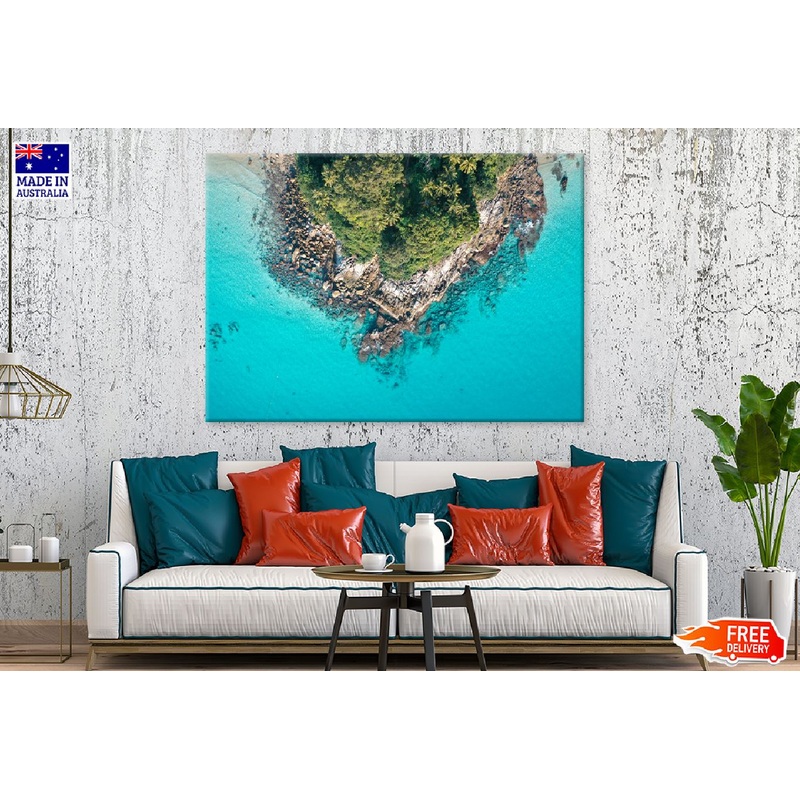 Surin Beach with Hill Aerial View Photograph Print 100% Australian Made