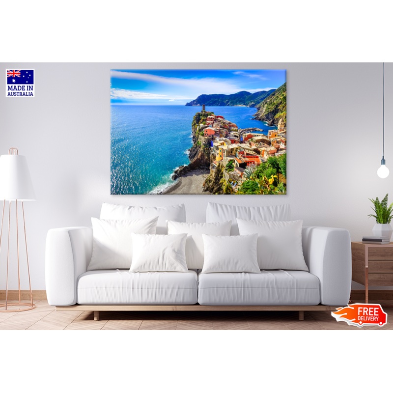 Village & Sea Sky View Photograph Print 100% Australian Made