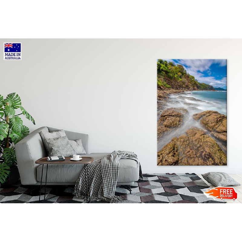Waves on Rock Playa Ocotal View Photograph Print 100% Australian Made