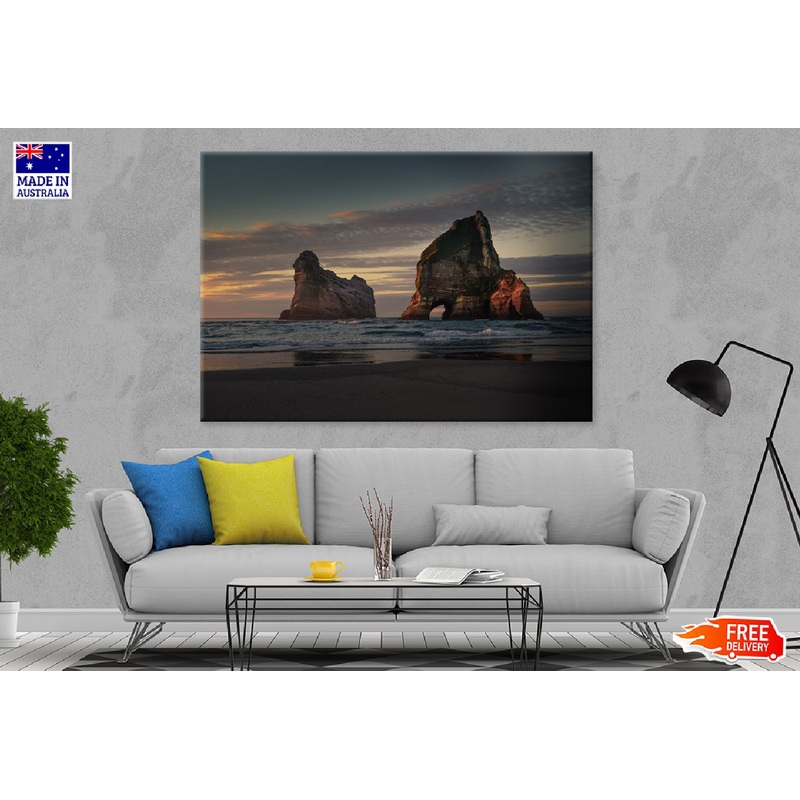 Archway Island Susnet Photograph New Zealand Print 100% Australian Made