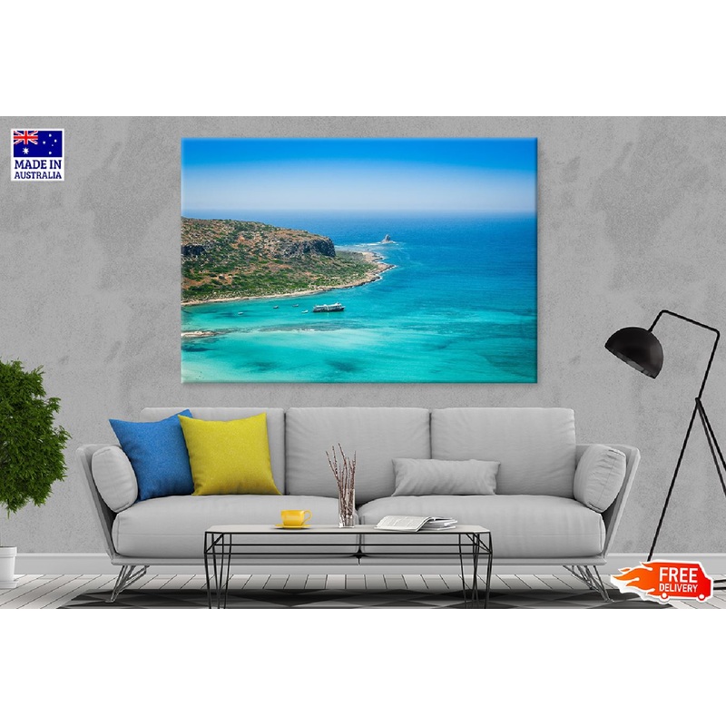 Balos Beach Aerial View Photograph Print 100% Australian Made