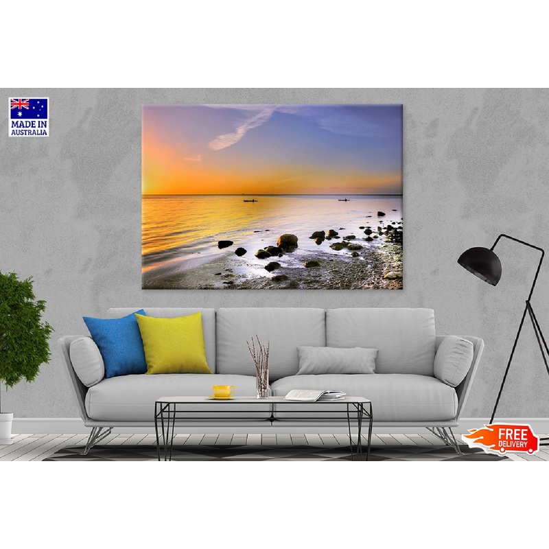 Baltic Sea Rock Moens Sunset View Photograph Print 100% Australian Made