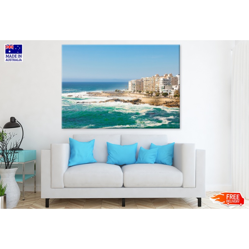 Beach Resort & Sea Sunset Sky View Photograph Print 100% Australian Made