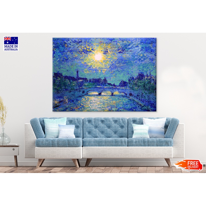 Sunset In Paris Oil Painting Art Photograph Print 100% Australian Made