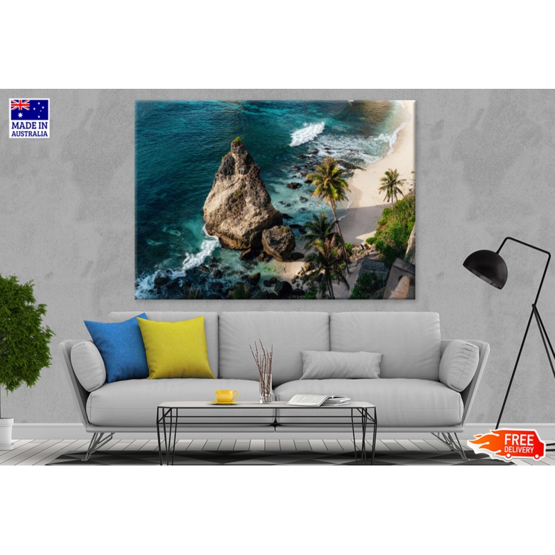 Trees Mountain & Sea Aerial View Photograph Print 100% Australian Made