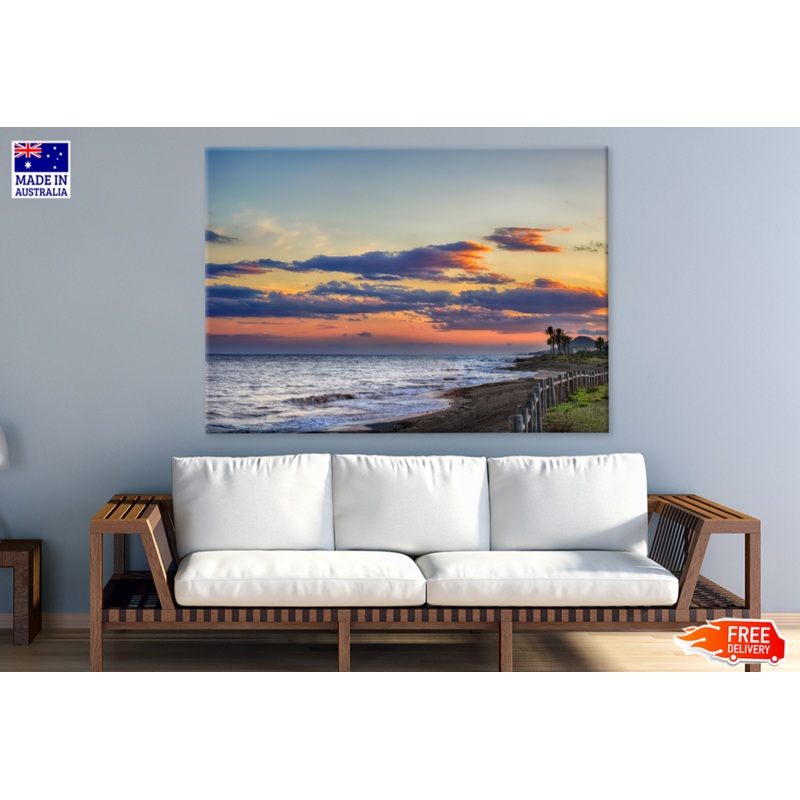 Trees & Sea Sunset Sky View Photograph Print 100% Australian Made