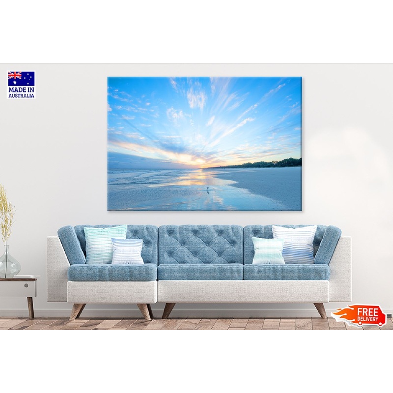 Beach Sunset & Shore Bird Hilton Photograph Print 100% Australian Made