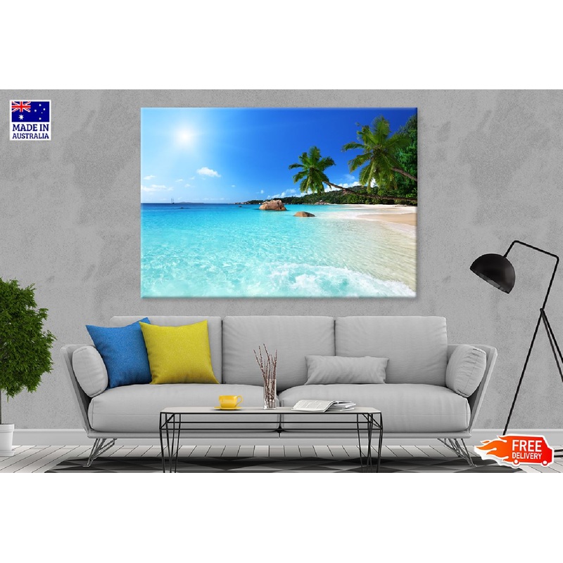 Anse Lazio Beach Praslin Island View Photograph Print 100% Australian Made