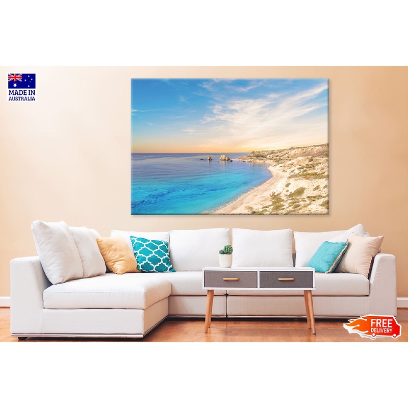 Aphrodite Sea & Blue Sky View Photograph Cyprus Print 100% Australian Made