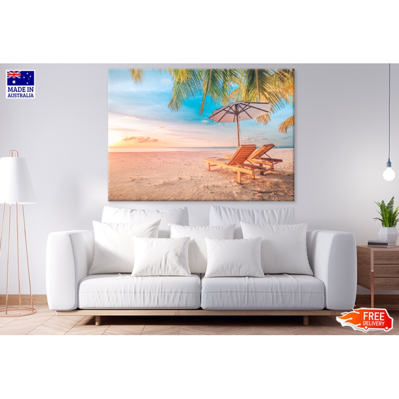 Beach Hut & Sea Sky View Photograph Print 100% Australian Made