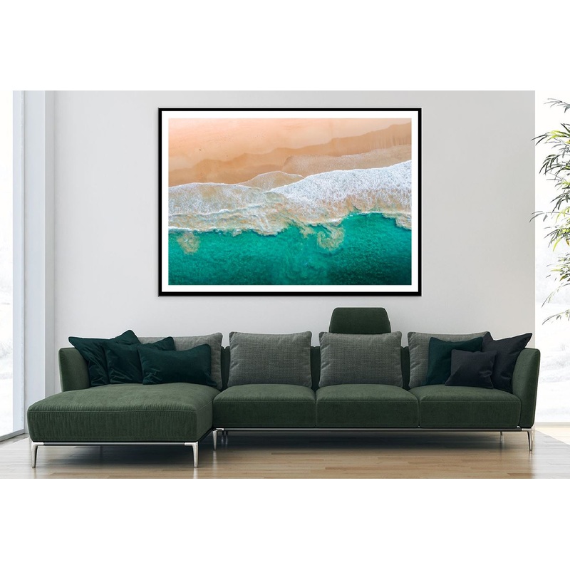 Sydney Sea Waves & Sand Aerial View Photograph Home Decor Premium Quality Poster Print Choose Your Sizes