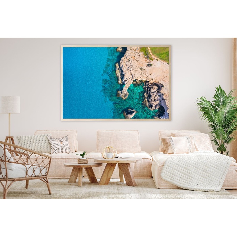 Beach & Cliffs Greco Aerial View Photograph Home Decor Premium Quality Poster Print Choose Your Sizes