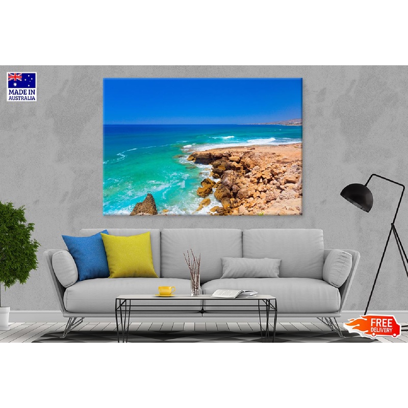 Beach near Paphos View Photograph Cyprus Print 100% Australian Made