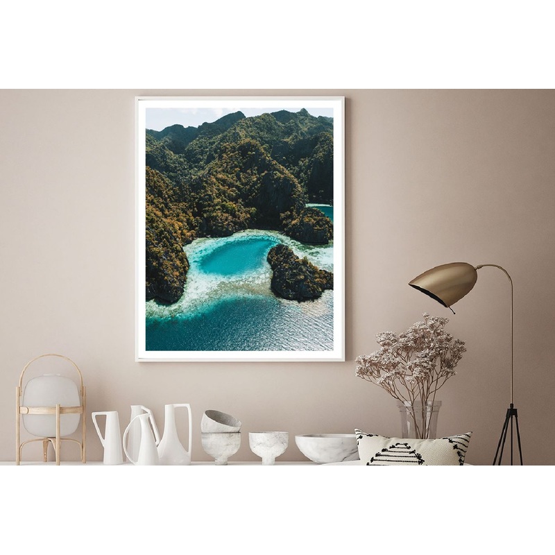 Suwehan Beach & Cliffs Aerial View Photograph Home Decor Premium Quality Poster Print Choose Your Sizes