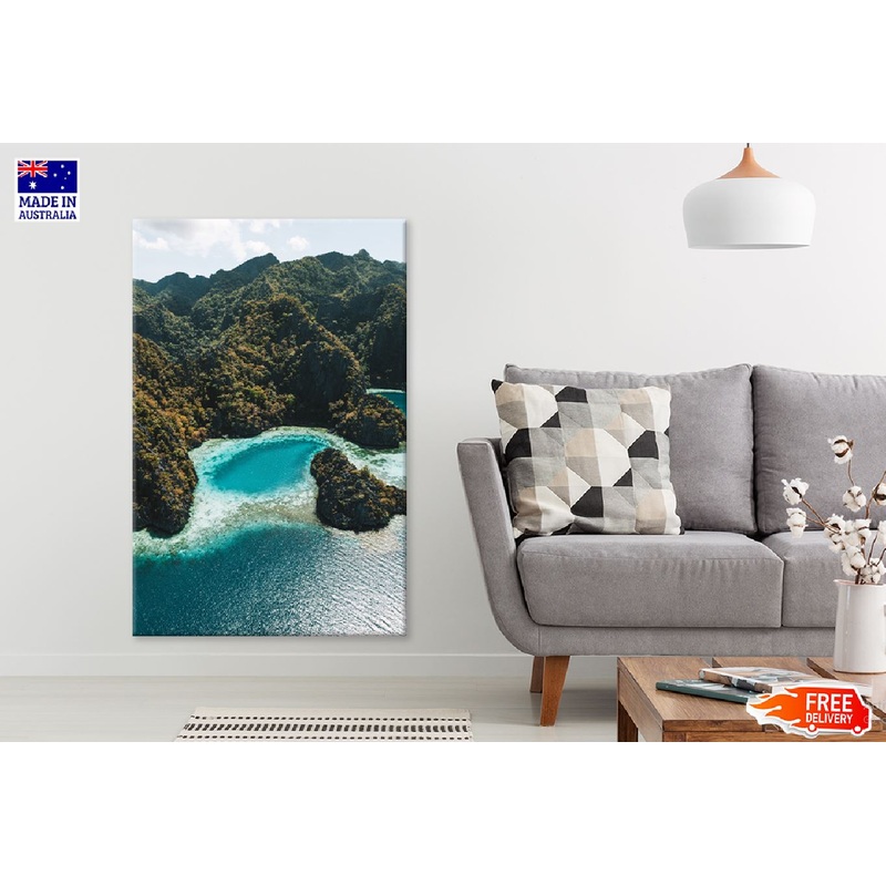 Suwehan Beach & Cliffs Aerial View Photograph Print 100% Australian Made