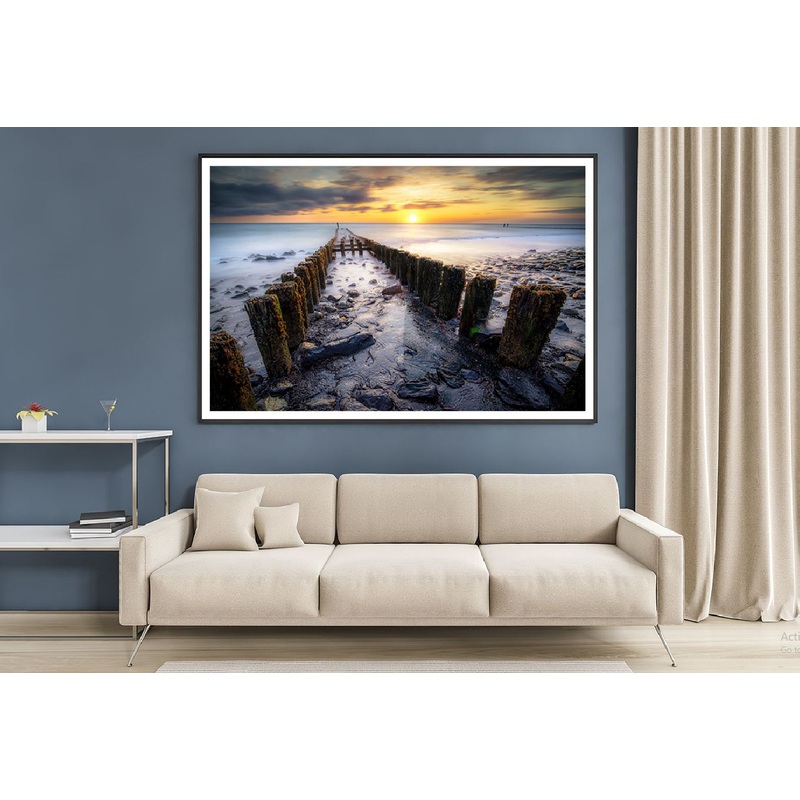 Woods with Moss near Seashore View Photograph Home Decor Premium Quality Poster Print Choose Your Sizes