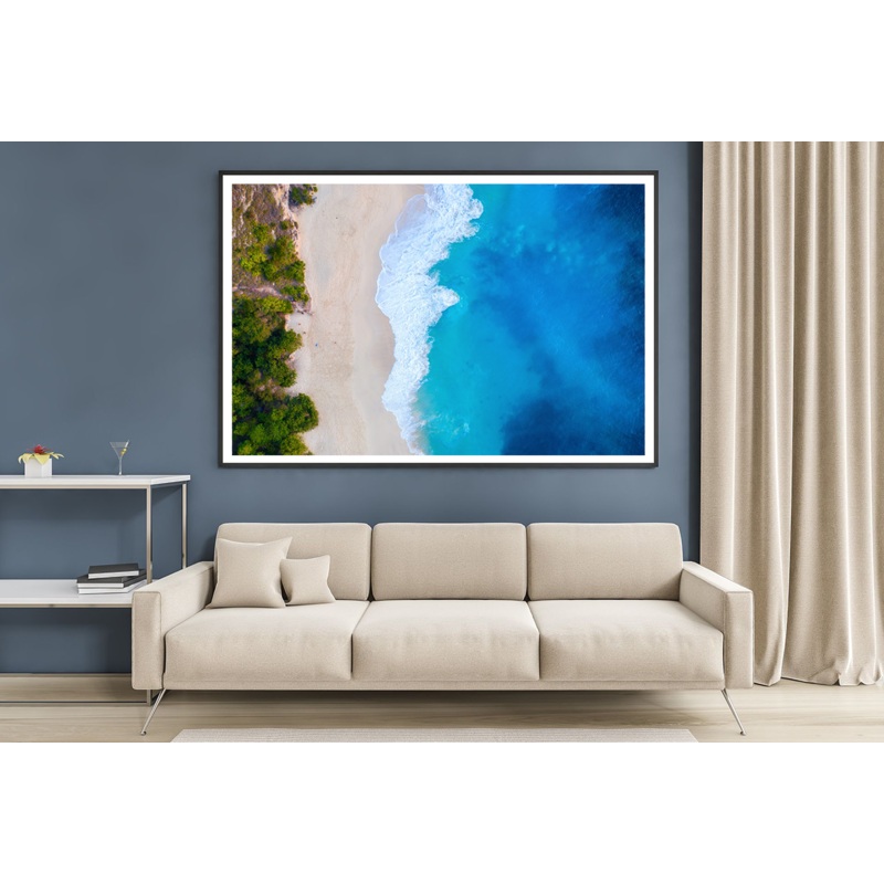 Aerial View At Sea & Beach Home Decor Premium Quality Poster Print Choose Your Sizes