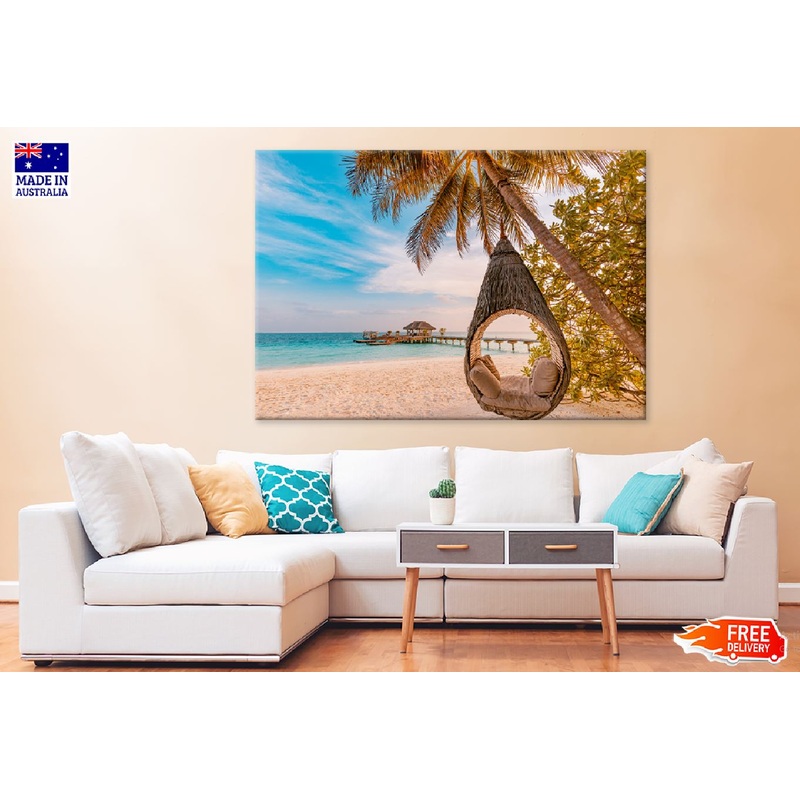 Beach Palm Swing Hammock View Photograph Print 100% Australian Made